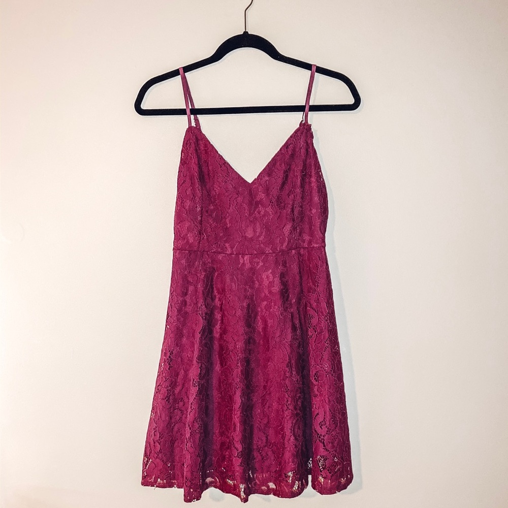 lulus dark purple mini dress
